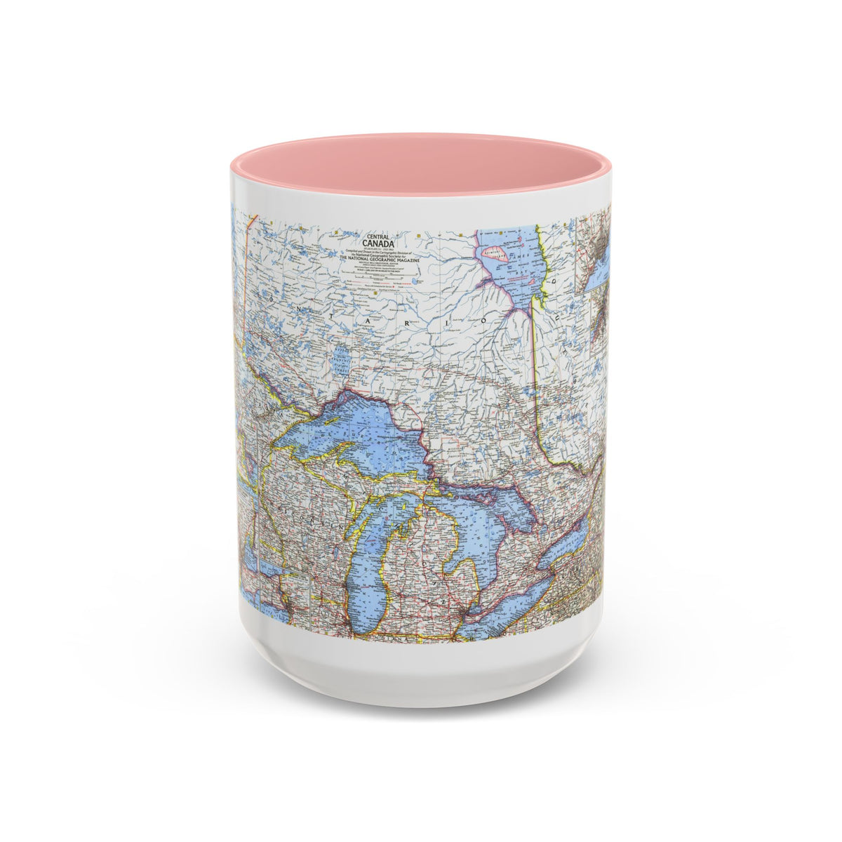 Canada - Central (1963) (Map) Accent Coffee Mug
