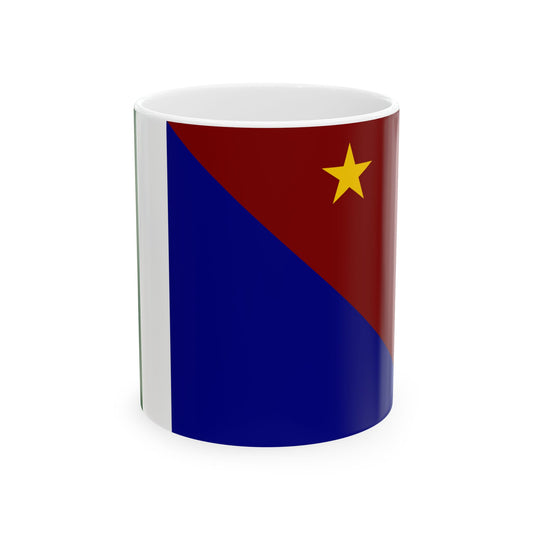 Flag of Milne Bay Papa New Guinea - White Coffee Mug-11oz-Go Mug Yourself