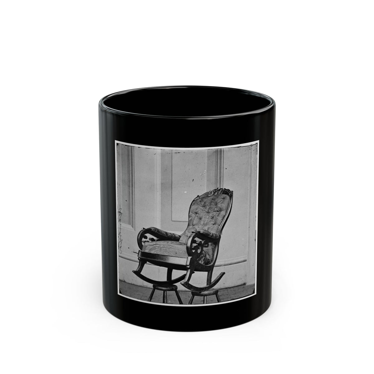 Washington, D.C. Rocking Chair Used By President Lincoln In Ford's Theater (U.S. Civil War) Black Coffee Mug