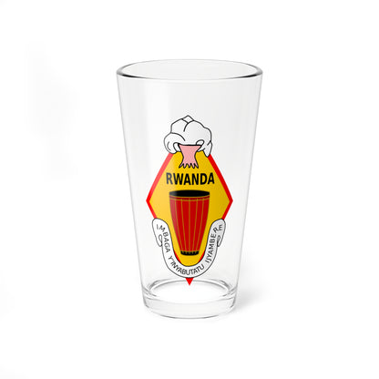 Emblem of Ruanda circa 1920-1962 (Rwanda) (Coat of Arms) Pint Glass 16oz