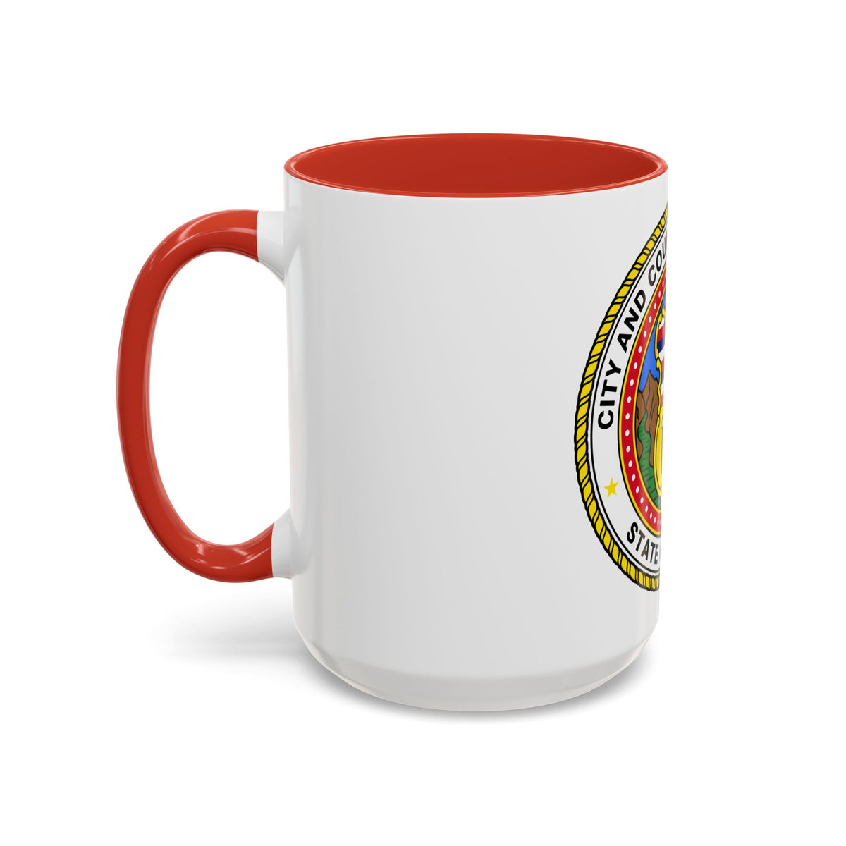 Seal of Honolulu Hawaii - Accent Coffee Mug