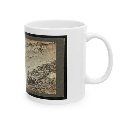 Dead Confederate Soldier In The Trenches Of Fort Mahone, Petersburg, Virginia (U.S. Civil War) White Coffee Mug