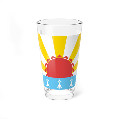Pays Rouzig traditional district flag (France) Pint Glass 16oz