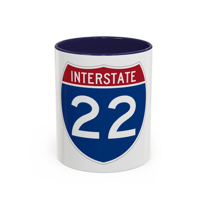 Interstate 22 (U.S. Highways) Accent Coffee Mug