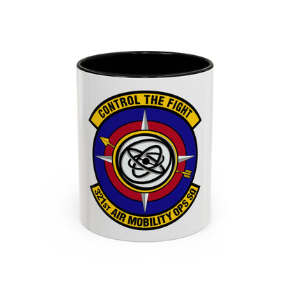 321 Air Mobility Operations Squadron (U.S. Air Force) Accent Coffee Mug