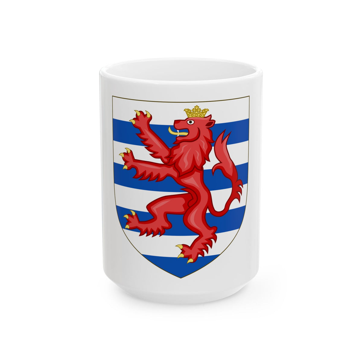 Coat of Arms of the House of Lusignan (Kings of Cyprus) - White Coffee Mug