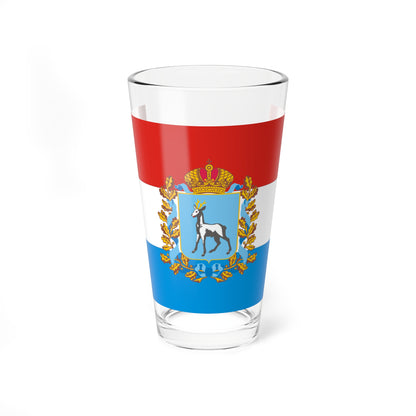 Flag of Samara Oblast (Russia) Pint Glass 16oz