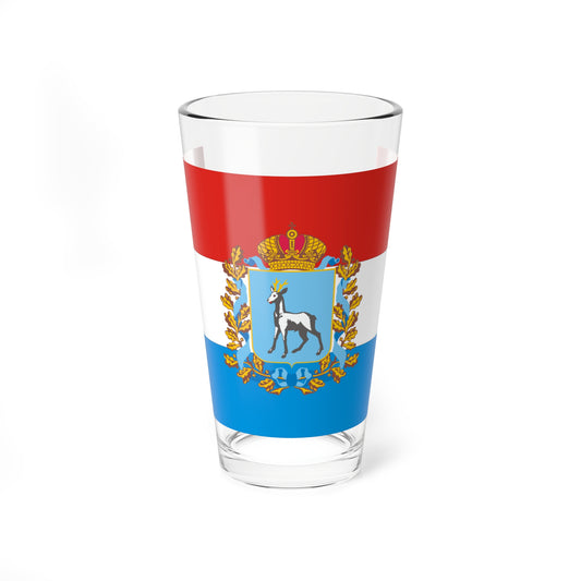 Flag of Samara Oblast (Russia) Pint Glass 16oz