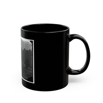 Hanovertown Ferry, Va.  Pontoon Bridges Across The Pamunkey, With Wagons (U.S. Civil War) Black Coffee Mug