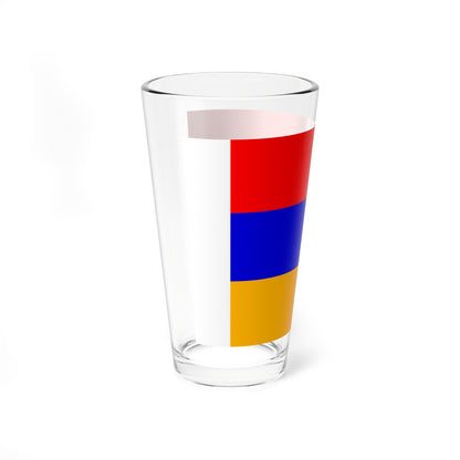 Flag of Myasnikovsky rayon Rostov oblast (Russia) Pint Glass 16oz
