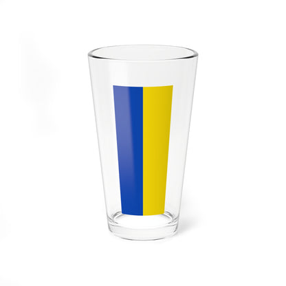 Flag blue yellow 2x5 (Germany) Pint Glass 16oz