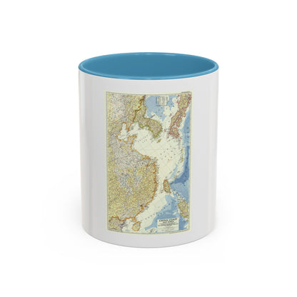 China Coast and Korea (1953) (Map) Accent Coffee Mug