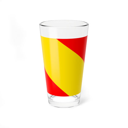 Flag of Canton of Bern without bear (Switzerland) Pint Glass 16oz