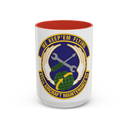 911th Aircraft Maintenance Squadron (U.S. Air Force) Accent Coffee Mug