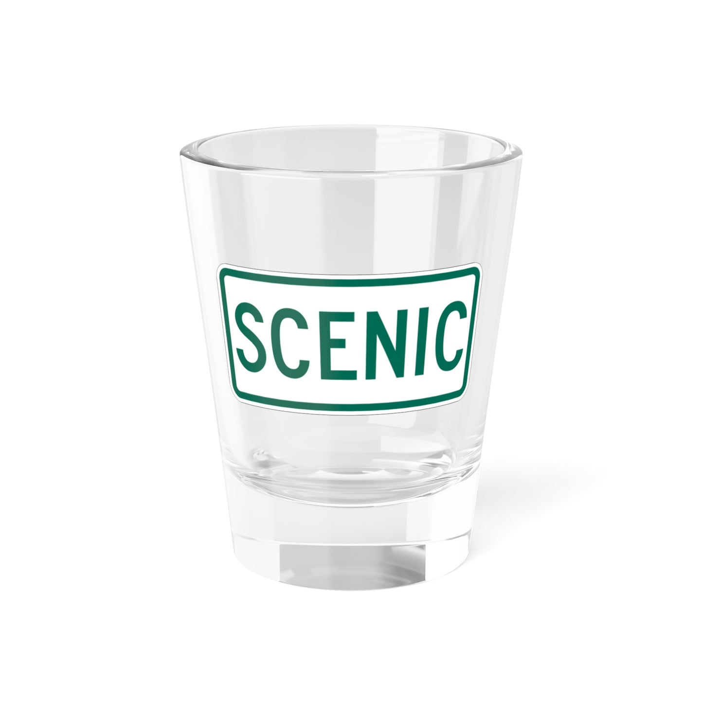 Scenic plate Vermont (Vermont) (Road Sign) Shot Glass 1.5oz