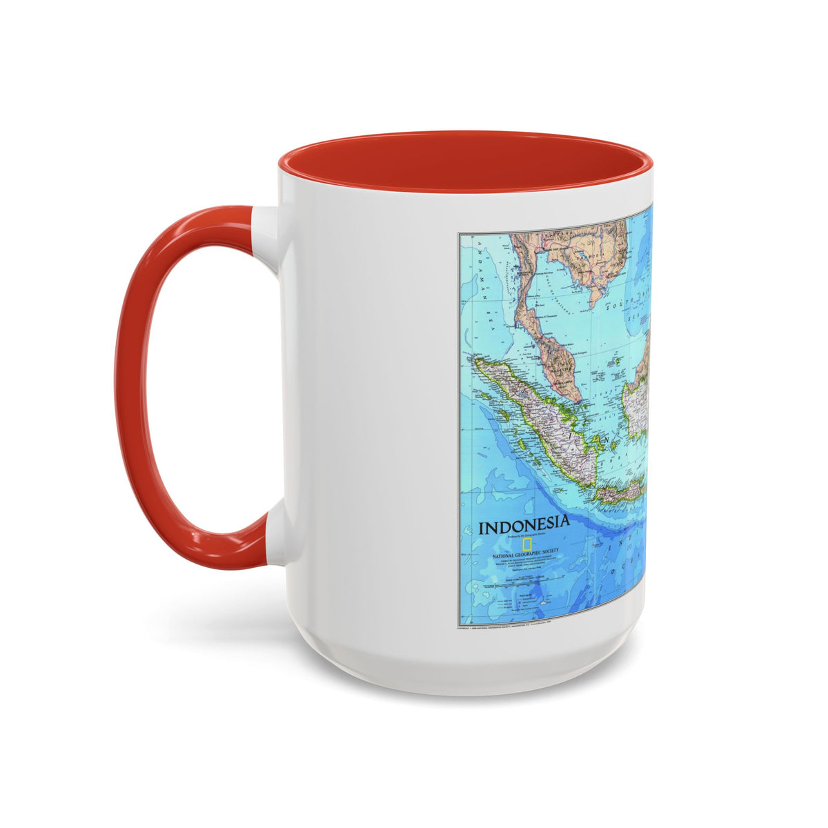 Indonesia 1 (1996) (Map) Accent Coffee Mug