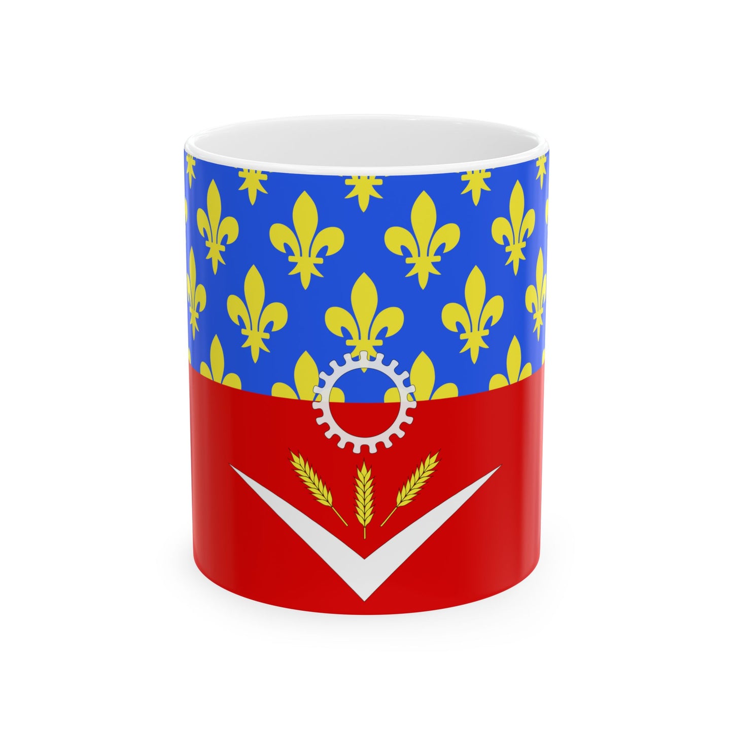 Flag of Seine Saint Denis France - White Coffee Mug