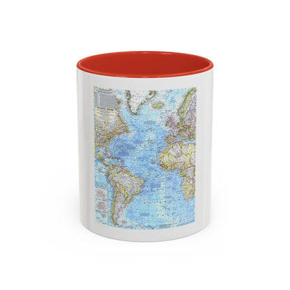 Atlantic Ocean (1968) (Map) Accent Coffee Mug