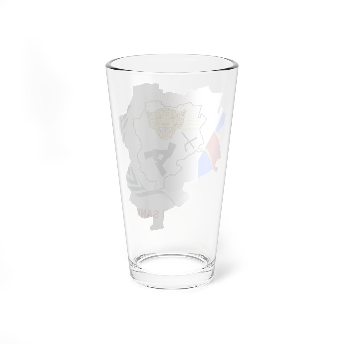 Flag map of Sankuru Province DRC (Congo) Pint Glass 16oz