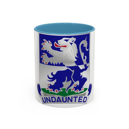 119th Infantry Regiment (U.S. Army) Accent Coffee Mug 11oz Light Blue - Go Mug Yourself