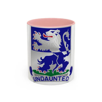 119th Infantry Regiment (U.S. Army) Accent Coffee Mug 11oz Pink - Go Mug Yourself