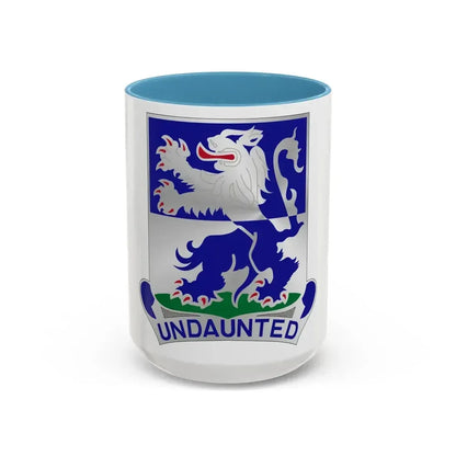 119th Infantry Regiment (U.S. Army) Accent Coffee Mug 15oz Light Blue - Go Mug Yourself