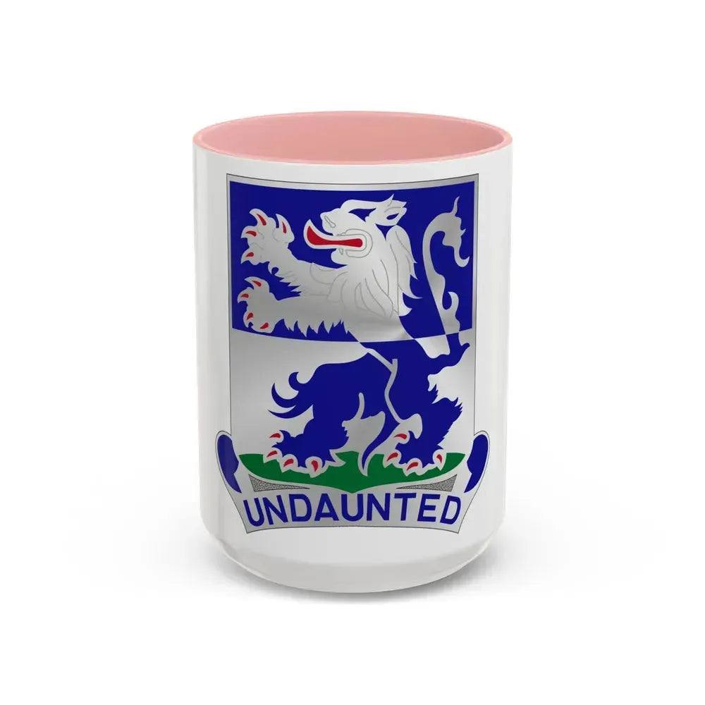 119th Infantry Regiment (U.S. Army) Accent Coffee Mug 15oz Pink - Go Mug Yourself
