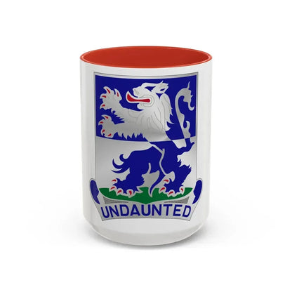 119th Infantry Regiment (U.S. Army) Accent Coffee Mug 15oz Red - Go Mug Yourself