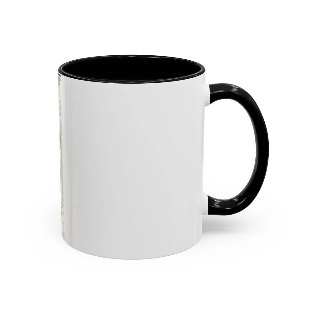 USA - Manhattan (1990) (Map) Accent Coffee Mug-Go Mug Yourself