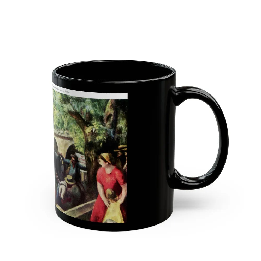 Fugitive From Terror (3), Saturday Evening Post, April 9, 1949 - Black Coffee Mug-Go Mug Yourself