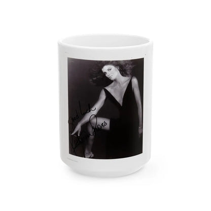 Katharine Ross #81 (Vintage Female Icon) White Coffee Mug-15oz-Go Mug Yourself