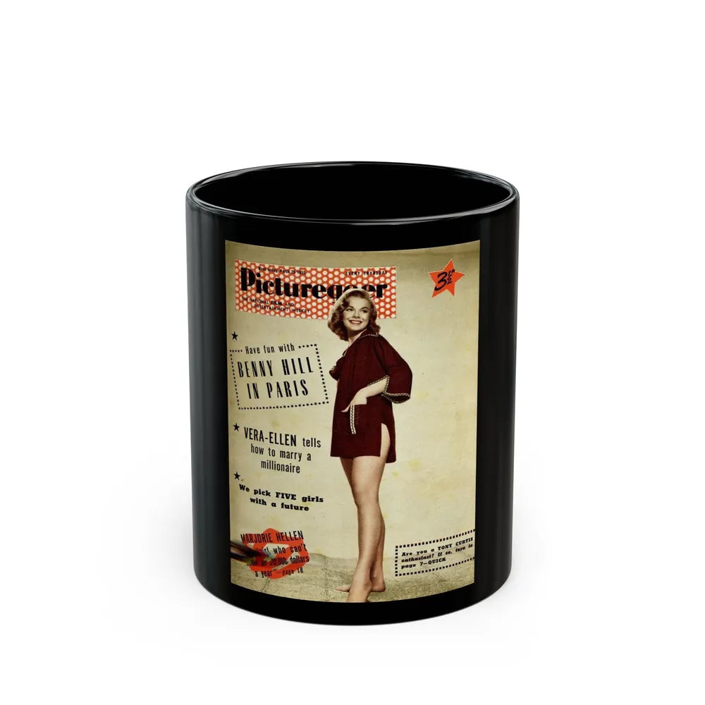 Leslie Parrish #263 - (Vintage Female Icon) Black Coffee Mug-11oz-Go Mug Yourself