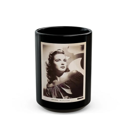 Cathy Downs #01 (Vintage Female Icon) Black Coffee Mug-15oz-Go Mug Yourself