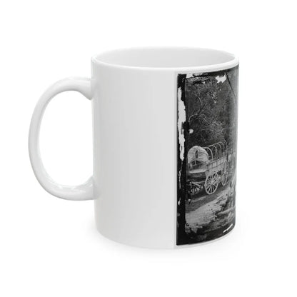 Chickahominy River, Va. Grapevine Bridge Built May 27-28, 1862, By The 5th New Hampshire Infantry Under Col. Edward E. Cross (U.S. Civil War) White Coffee Mug-Go Mug Yourself