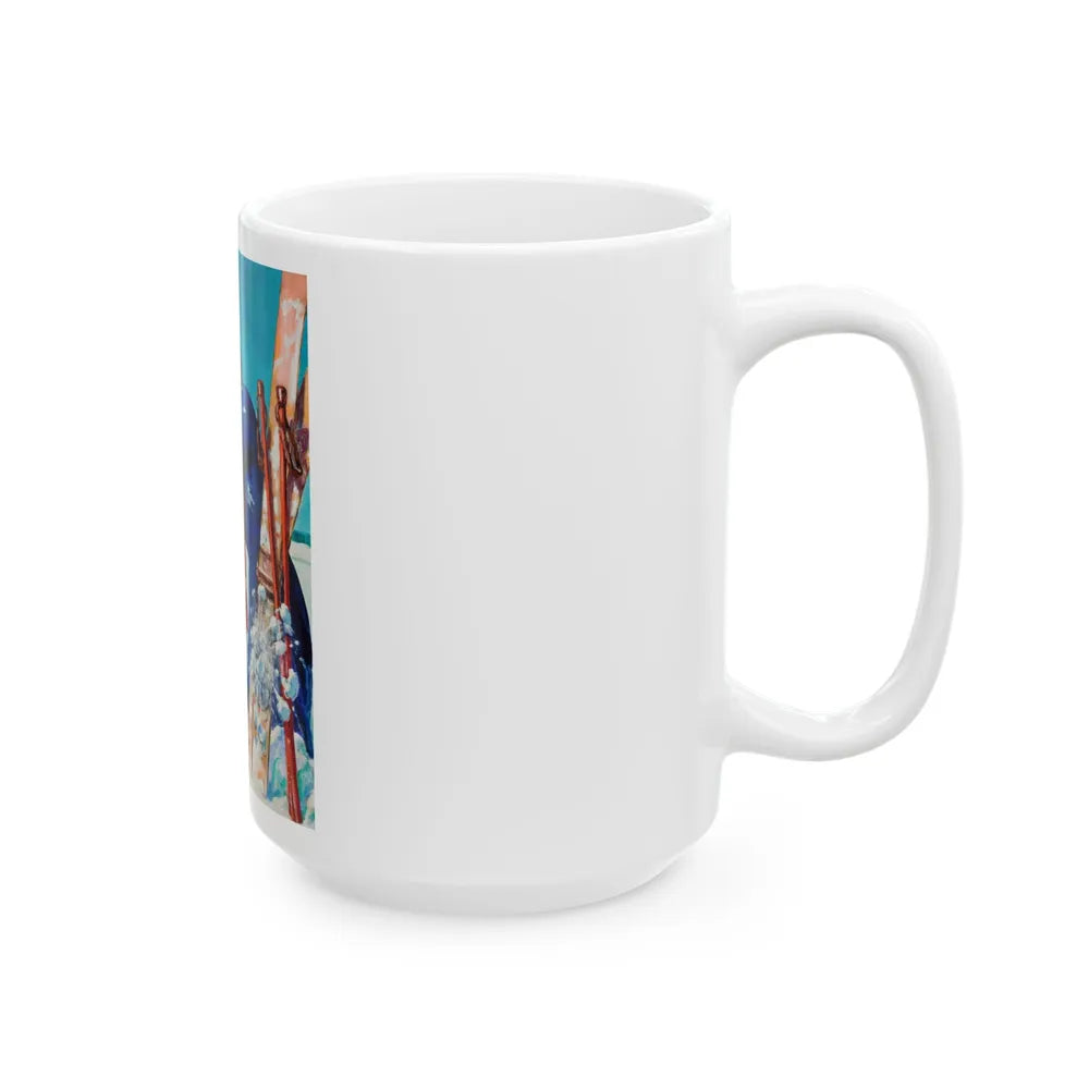 Fun on the Slopes - White Coffee Mug-Go Mug Yourself