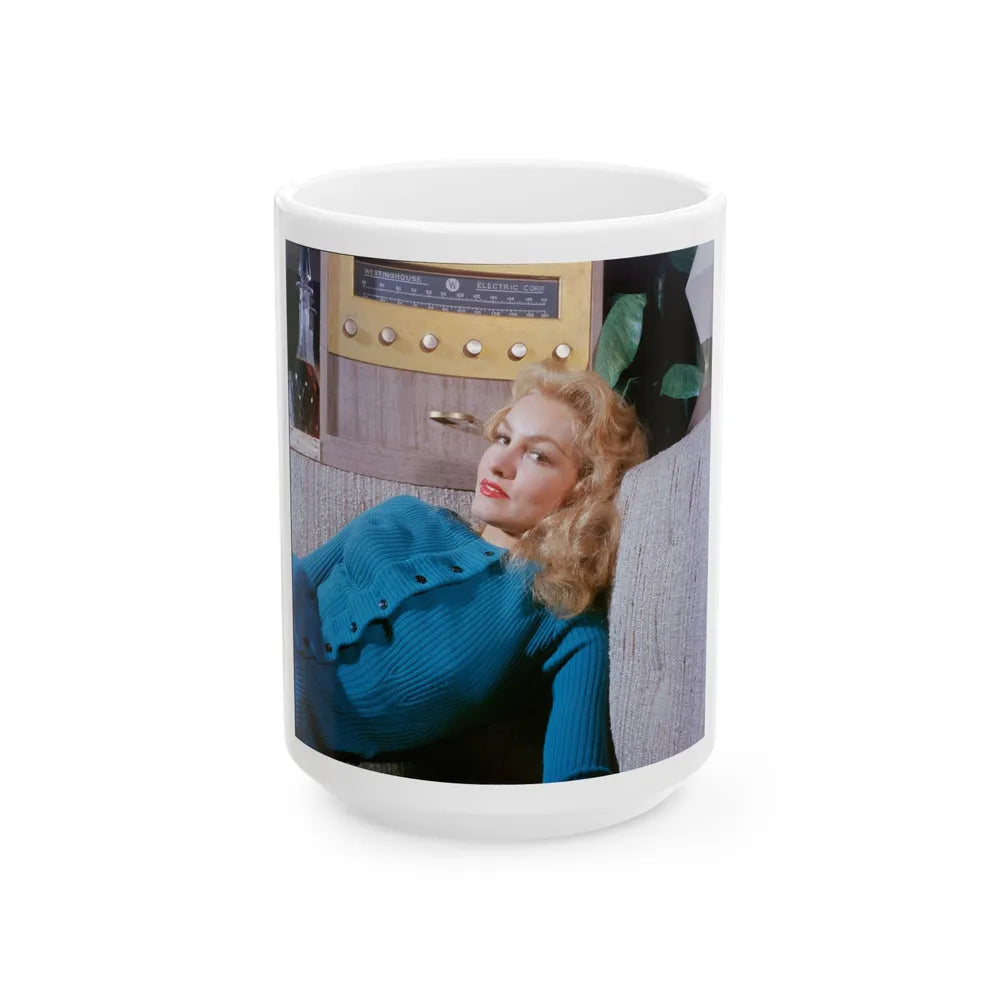 Julie Newmar #396 (Vintage Female Icon) White Coffee Mug-15oz-Go Mug Yourself