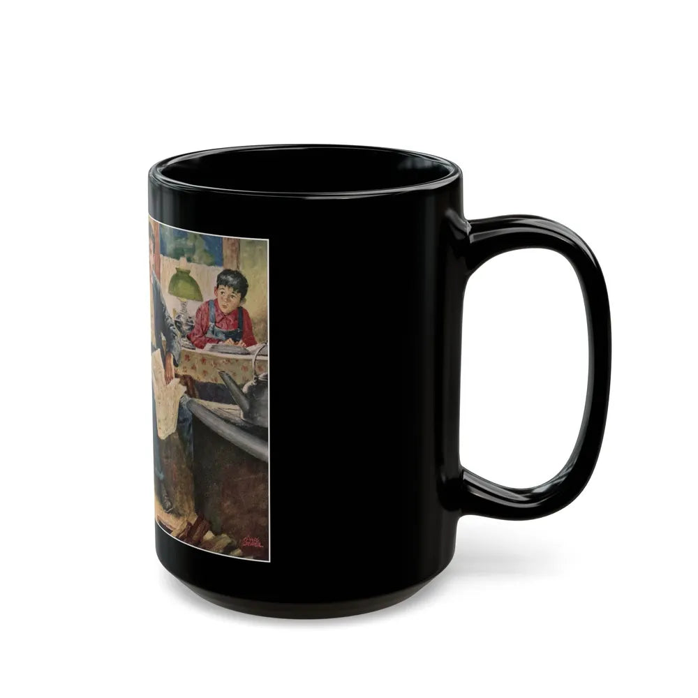 Babe In Disgrace by R. Ross Annett, 1950 - Black Coffee Mug-Go Mug Yourself