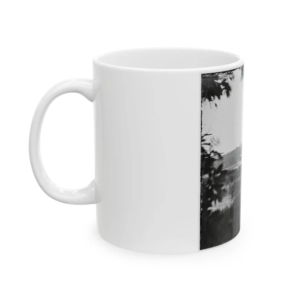 Deep Bottom, Va. U.S. Gunboat Mendota (In Service May 2, 1864) On The James (U.S. Civil War) White Coffee Mug-Go Mug Yourself