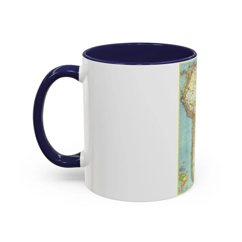 South America (1942) (Map) Accent Coffee Mug-Go Mug Yourself