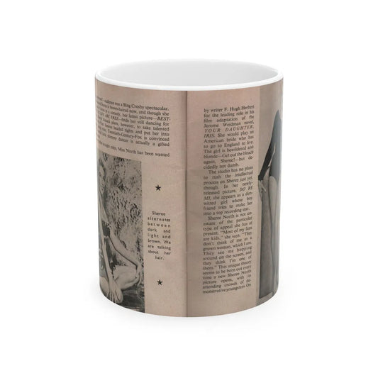 Sheree North #149 - Pages 4 & 5 from 66 PHOTOGRAPHS OF Sheree NORTH U.K. Pocket Mag. (Vintage Female Icon) White Coffee Mug-11oz-Go Mug Yourself