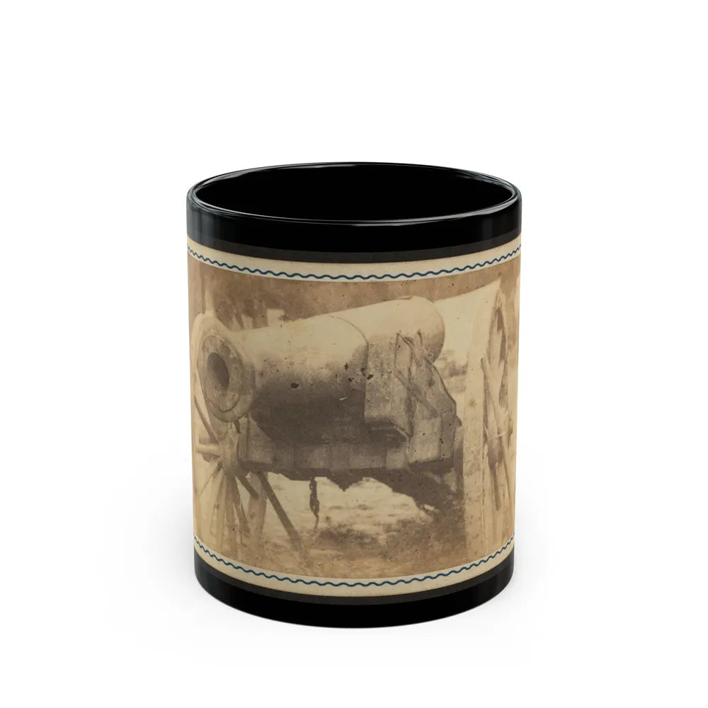 Cannon Mounted In The Camp Of Duryea's And Bainbridge's Batteries, 15th Arkansas Confederate Infantry, Port Hudson, Louisiana 001 (U.S. Civil War) Black Coffee Mug-11oz-Go Mug Yourself