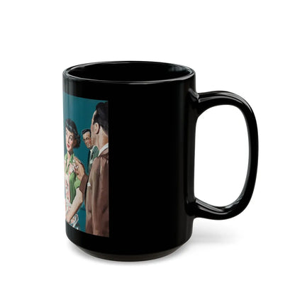 Female Conspiracy, The Saturday Evening Post magazine story illustration - Black Coffee Mug-Go Mug Yourself