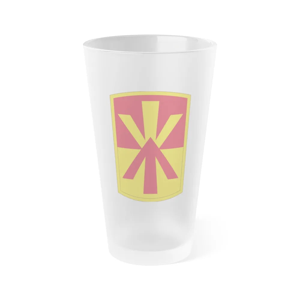 11th Air Defense Artillery Brigade (U.S. Army) Frosted Pint Glass 16oz-Go Mug Yourself