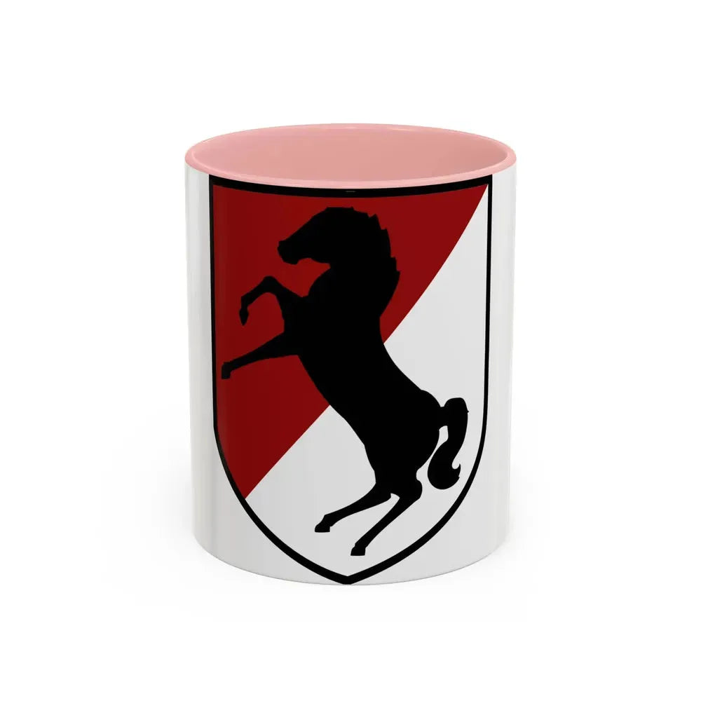 11th Armored Cavalry Regiment (U.S. Army) Accent Coffee Mug 11oz Pink - Go Mug Yourself