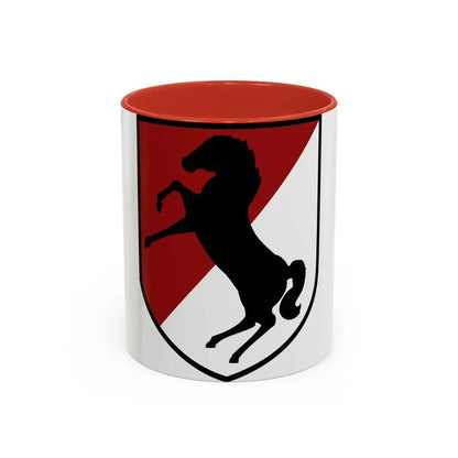 11th Armored Cavalry Regiment (U.S. Army) Accent Coffee Mug 11oz Red - Go Mug Yourself