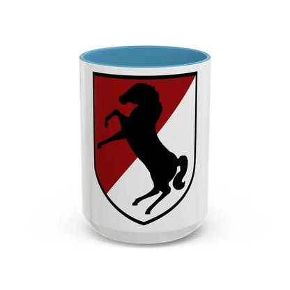 11th Armored Cavalry Regiment (U.S. Army) Accent Coffee Mug 15oz Light Blue - Go Mug Yourself