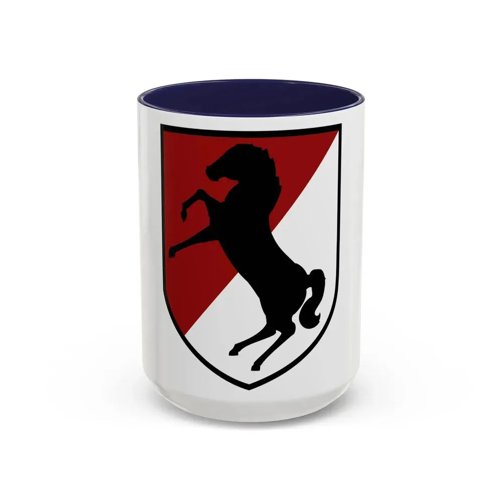 11th Armored Cavalry Regiment (U.S. Army) Accent Coffee Mug 15oz Navy - Go Mug Yourself