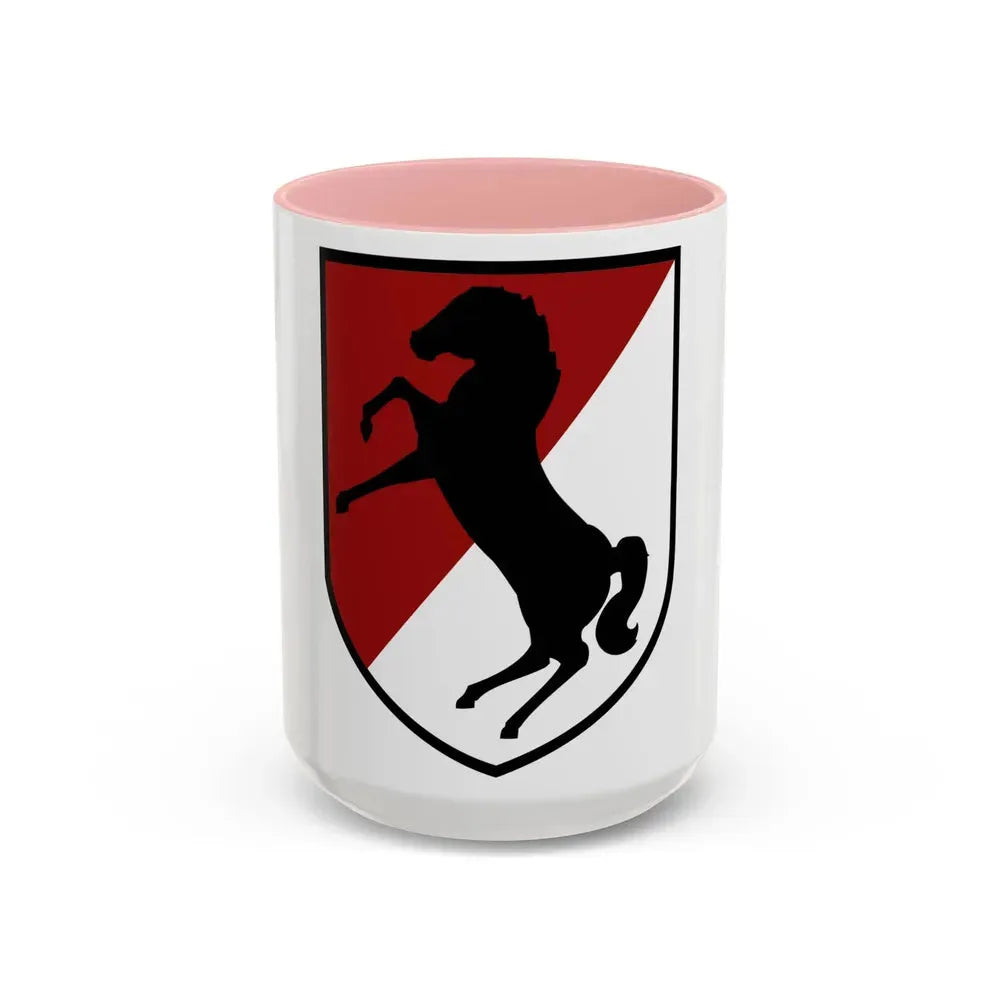 11th Armored Cavalry Regiment (U.S. Army) Accent Coffee Mug 15oz Pink - Go Mug Yourself