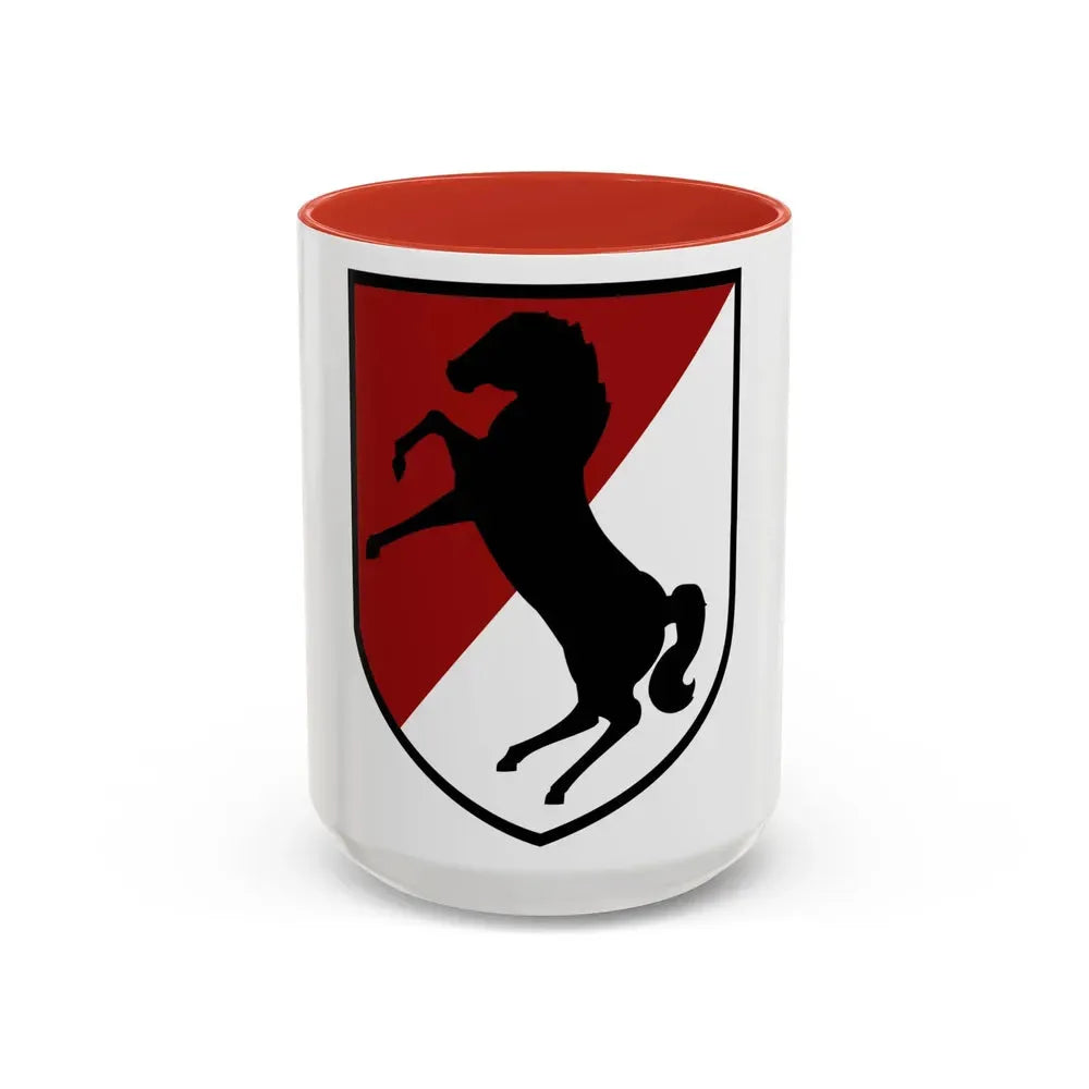 11th Armored Cavalry Regiment (U.S. Army) Accent Coffee Mug 15oz Red - Go Mug Yourself
