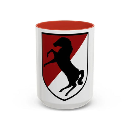 11th Armored Cavalry Regiment (U.S. Army) Accent Coffee Mug 15oz Red - Go Mug Yourself